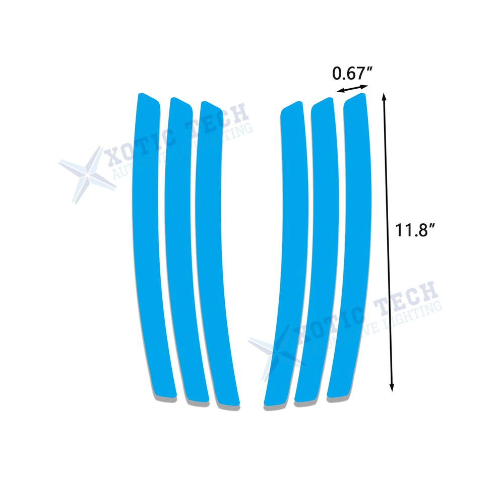 For Chevy Camaro 2010-2015 6pc Side Vent Stripe Panel Insert Stickers Decals