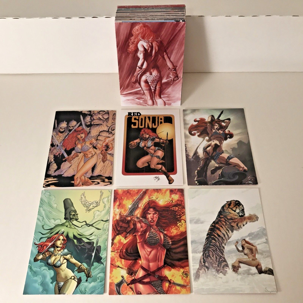 RED SONJA 35th ANNIVERSARY "BACK TO BASICS" (DF/2009) Complete Base Card Set