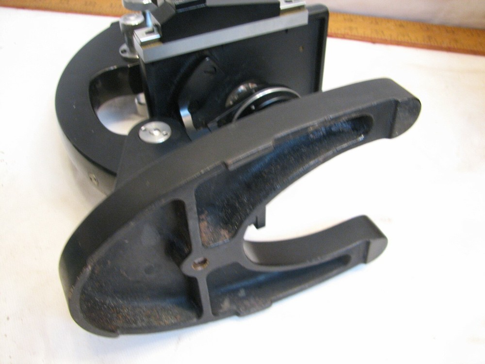 Vintage Lumiscope Optical Microscope/Case Oil 100X Objective Compound Stage Box