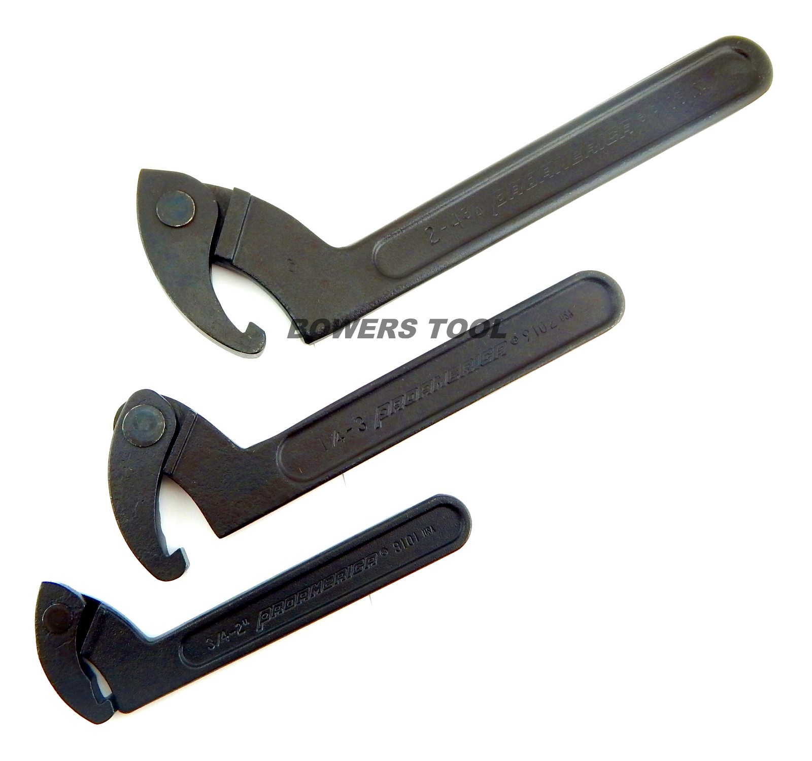 Pro America Kal Tool Adjustable Hook Spanner Wrench Set 3/4 – 4-3/4in. USA MADE