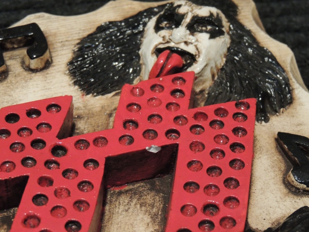 Rare Vintage KISS Hanging Wall Plaque