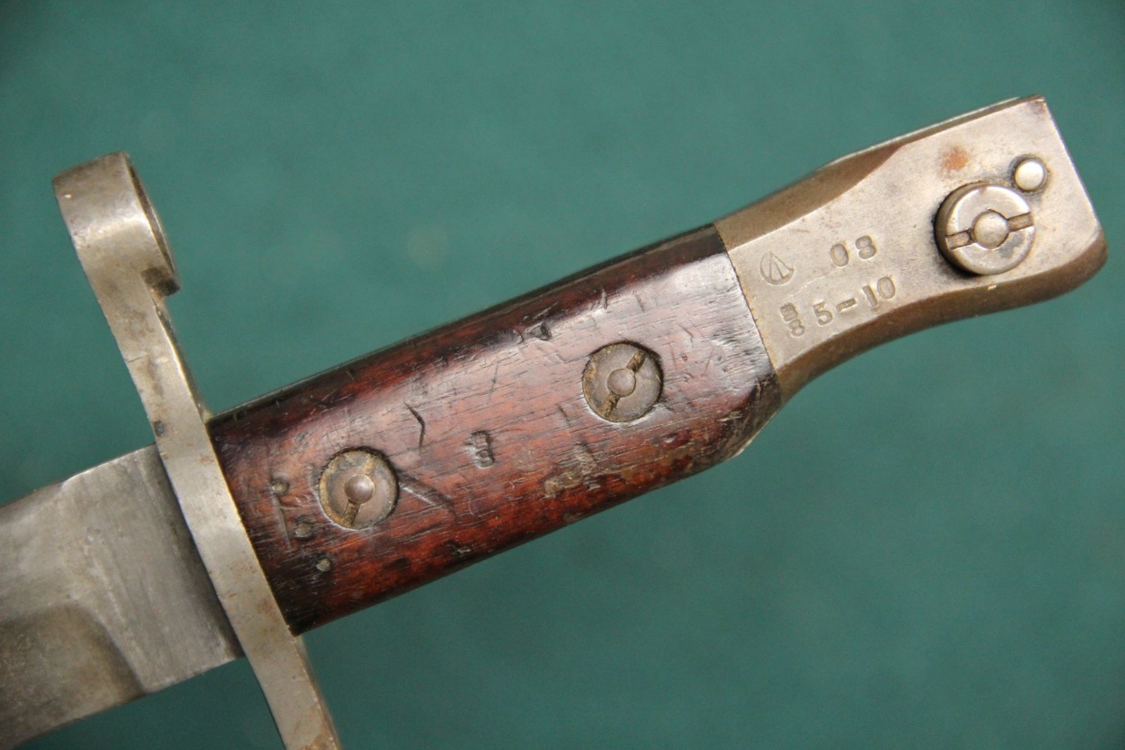 WWI US Marked Canadian Ross Bayonet & Leather Scabbard Mk I Free Shipping