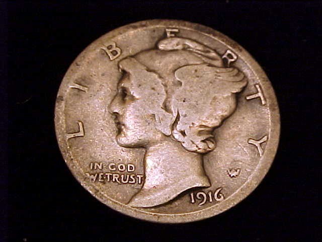 1916-S Mercury Dime, Good grade