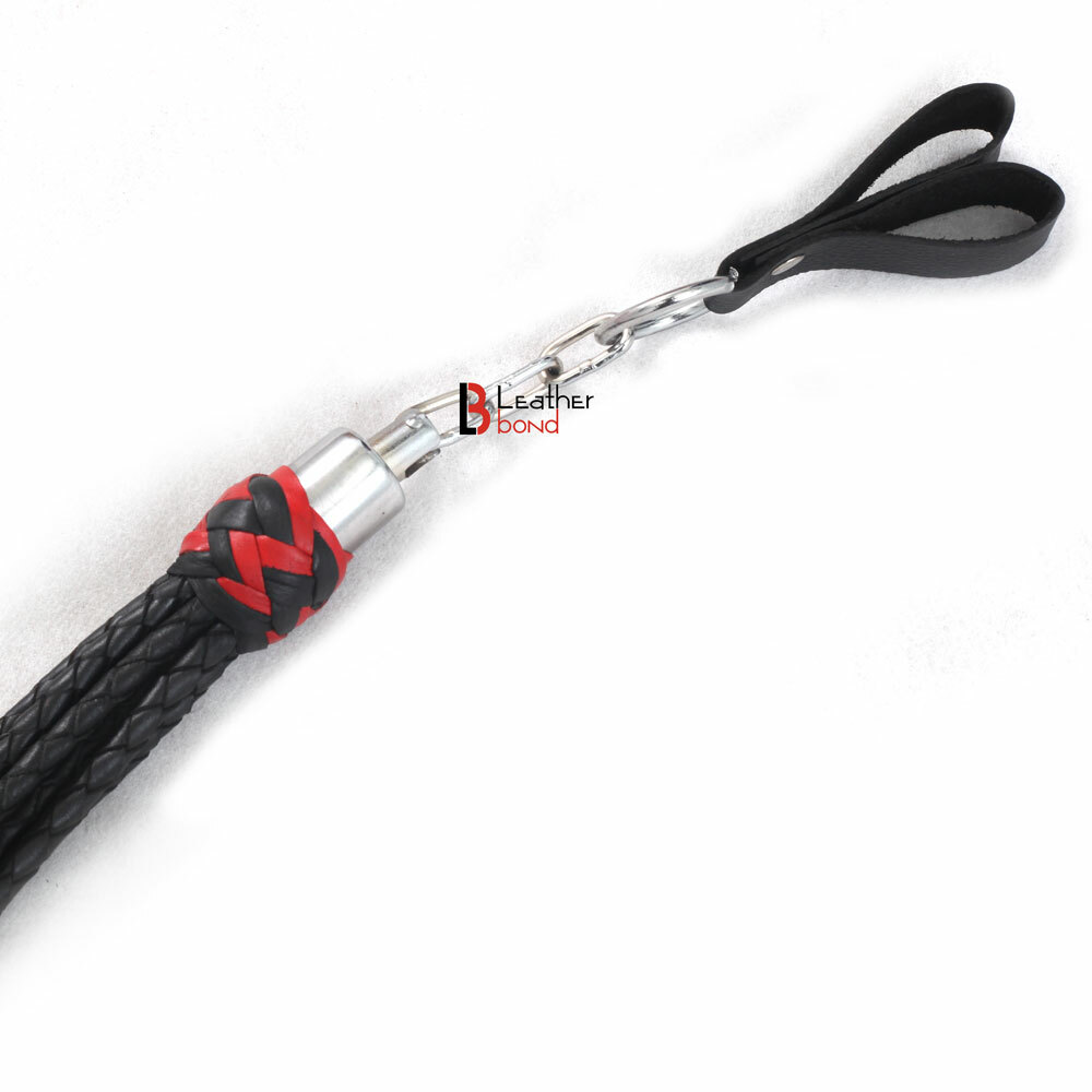 Real Cowhide Leather Finger Flogger Cat 0 Nine Falls Black Thuddy Rose Flog whip