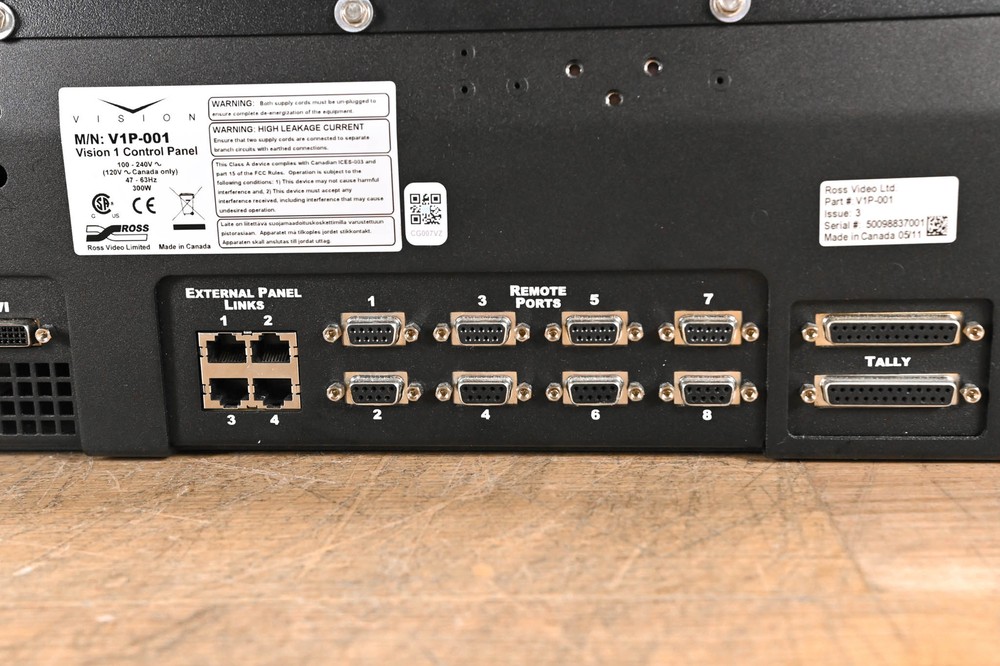 Ross Vision QMD 1 M/E Video Switcher with Vision 1 Panel CG007VZ