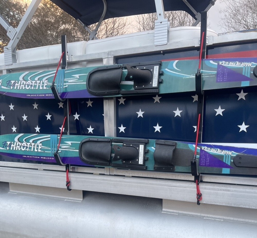 Pontoon Boat Wide Ski Solution with Storage Rack