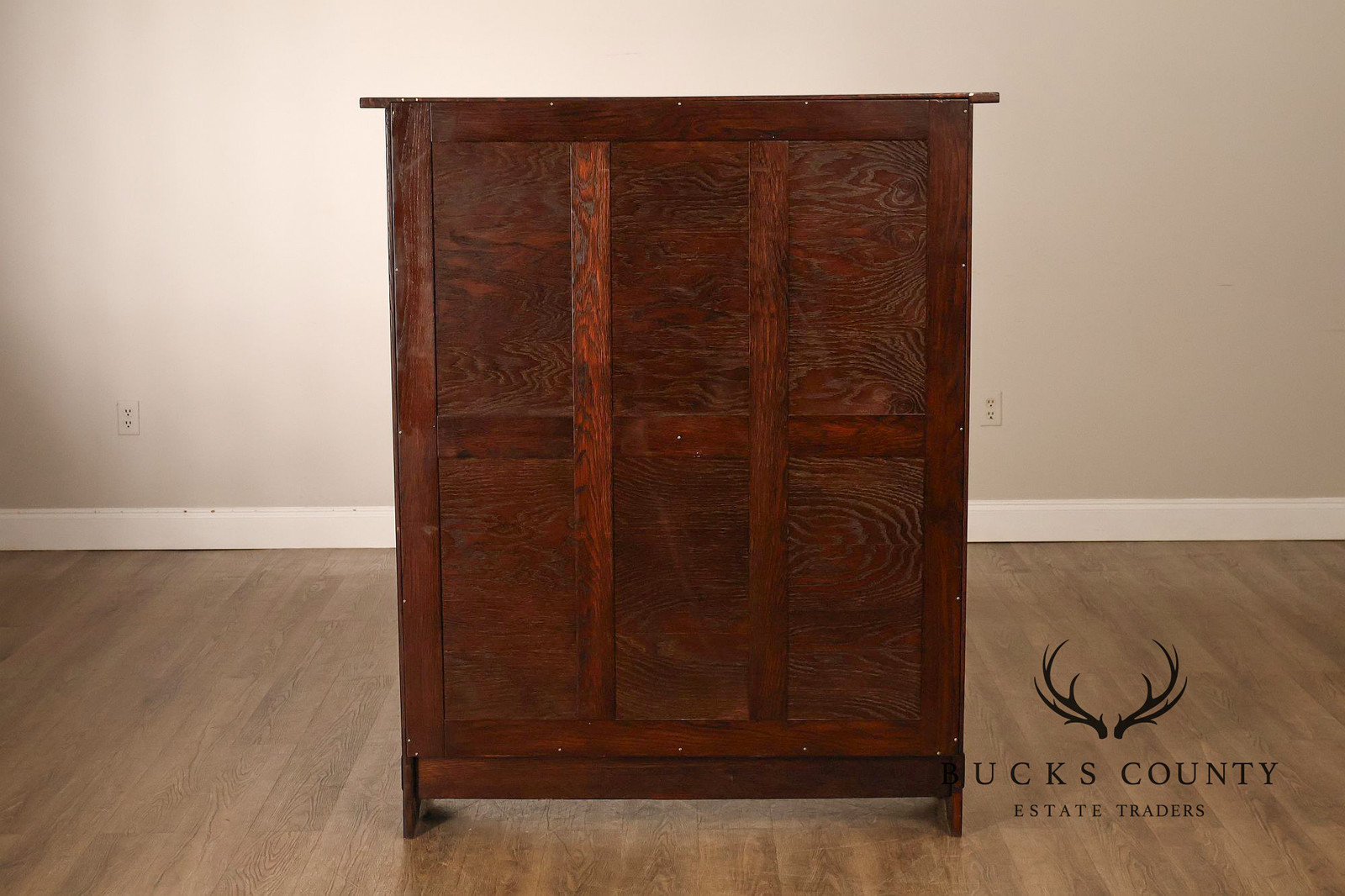 Harvey Ellis Style Mission Oak Bookcase Cabinet