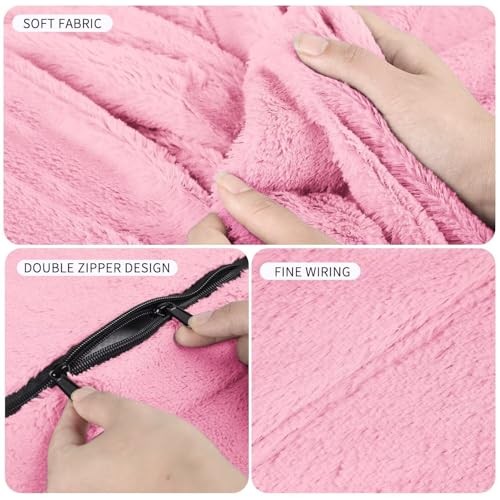 Bean Bag Chair for Adults 5FT,Soft 5ft-59x59x21in（Capacity: 3-4 People） Pink