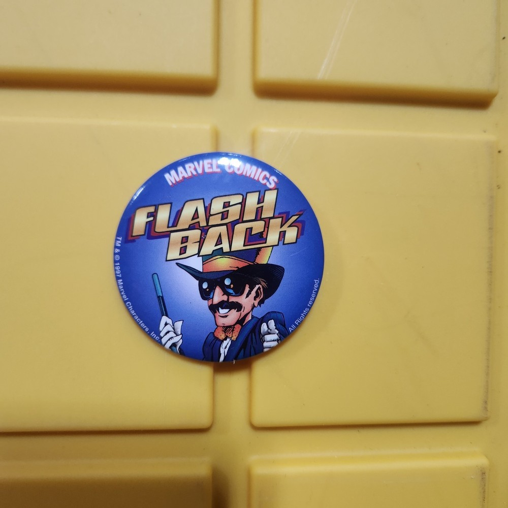 Marvel Comics STAN LEE Flash Back 1997 Promotional Pin Back Button B53