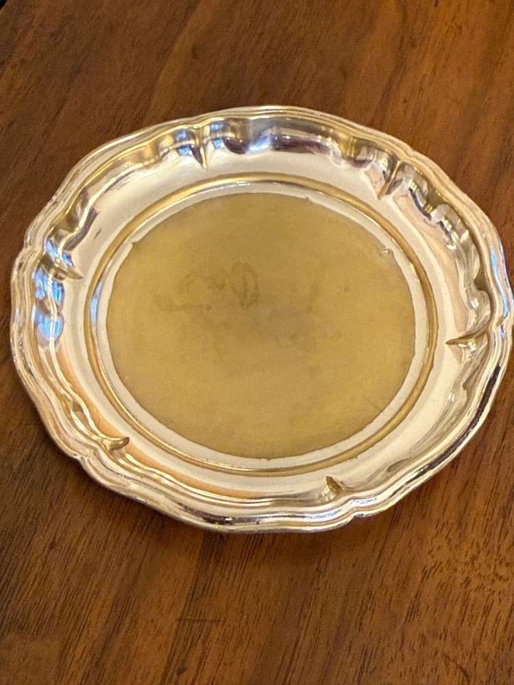 SILVER PLATED COASTER-VINTAGE SMALL PLATE