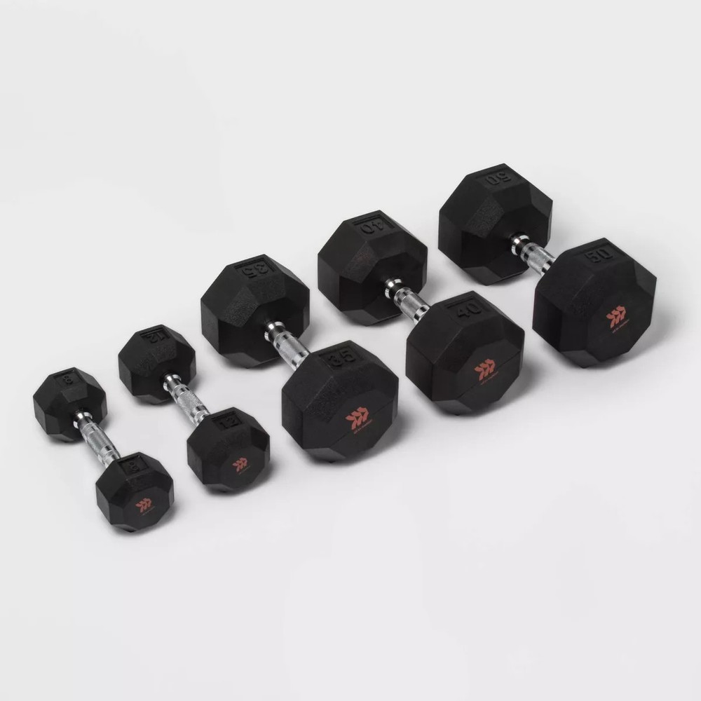 ALL IN MOTION HEX DUMBBELL 50LB - BLACK