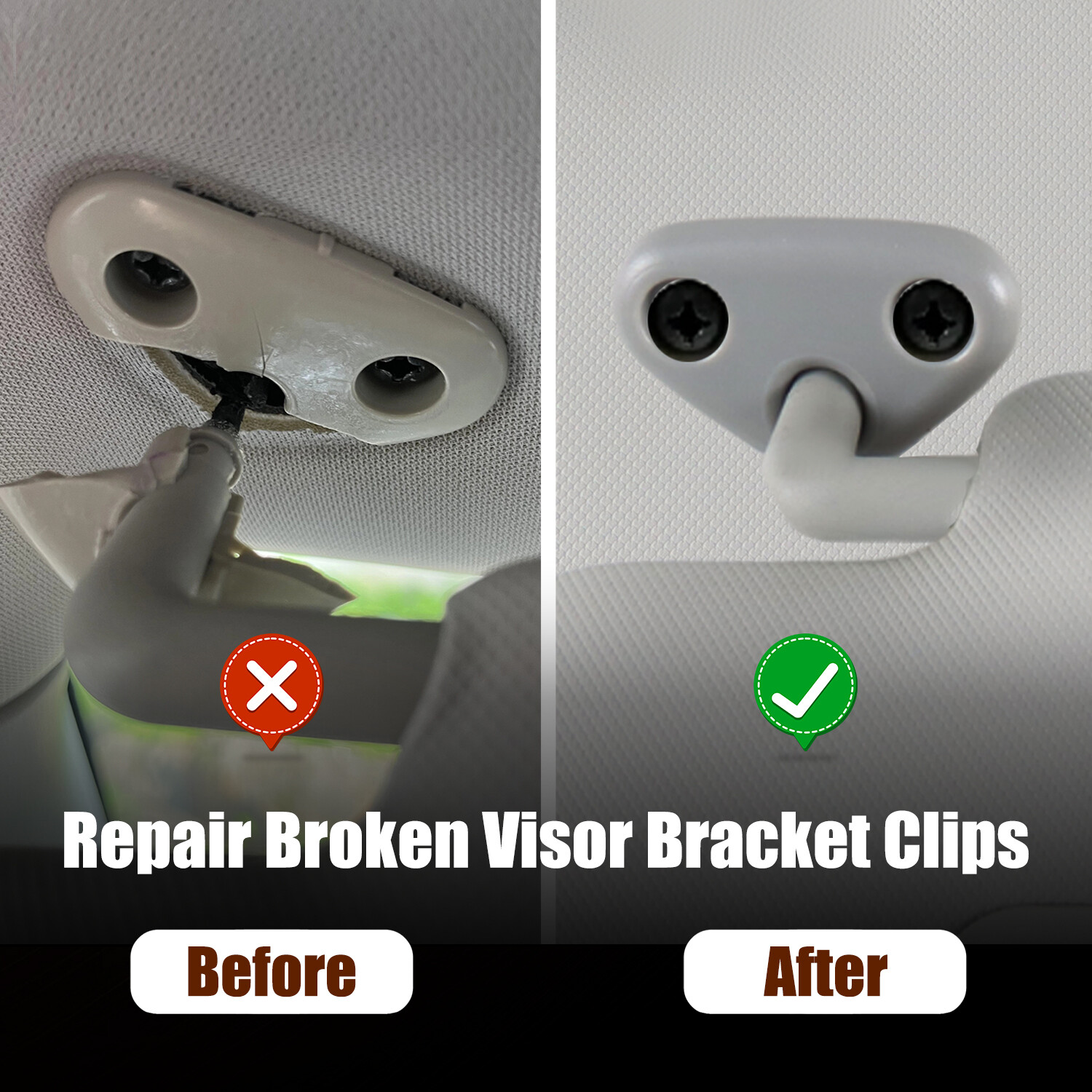 Sun Visor Repair Bracket Gray Driver Side for Subaru Forester Impreza Crosstrek