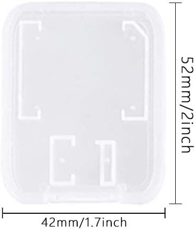 Clear Plastic Memory Card Case Compatible with SD SDHC SDXC Micro White
