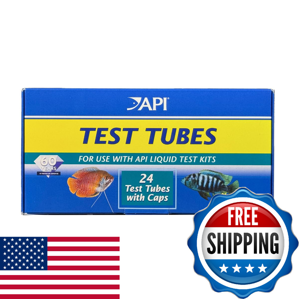 API REPLACEMENT PLASTIC TEST TUBES WITH CAPS For Any Aquarium Test Kit Including