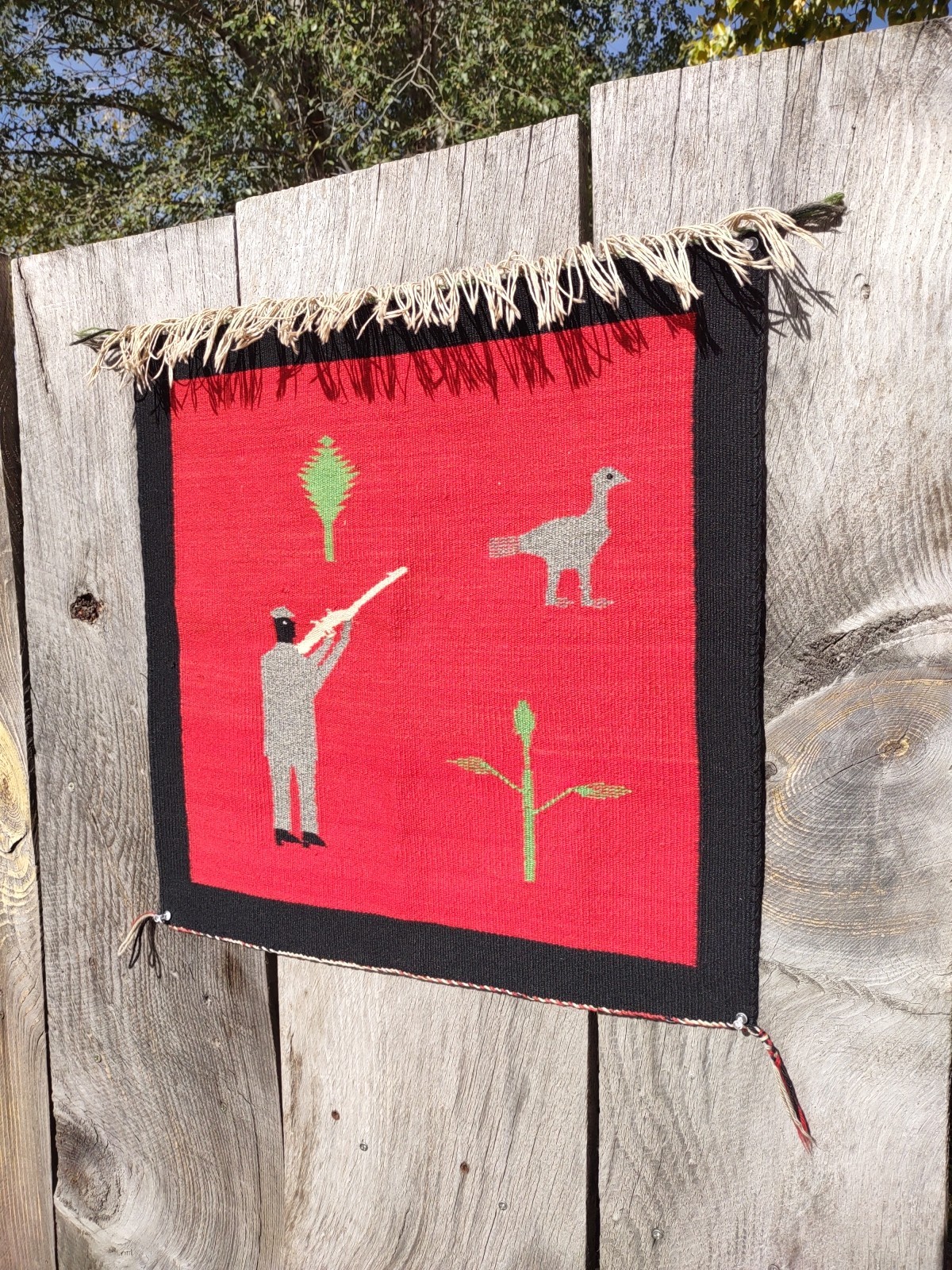 Navajo Rug Native American Indian Antique Germantown Throw Wall Hanging 1910