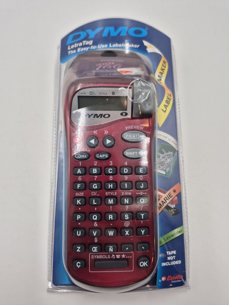 DYMO LetraTag Handheld 2004 Label Maker Printer Red Sealed