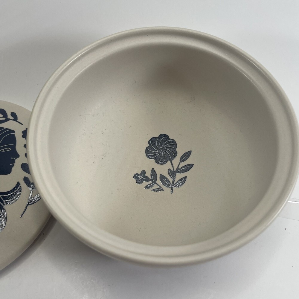 Fringe Gemini Ceramic Round Trinket Box