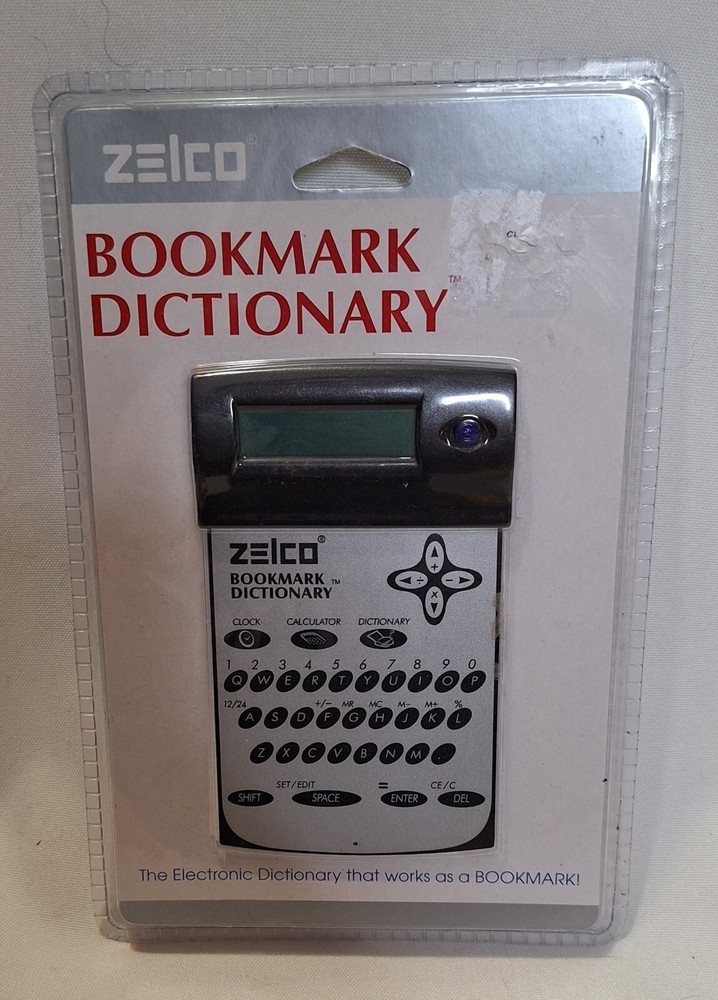 Zelco Bookmark Dictionary 50,000 Word Database Silver Model 90082