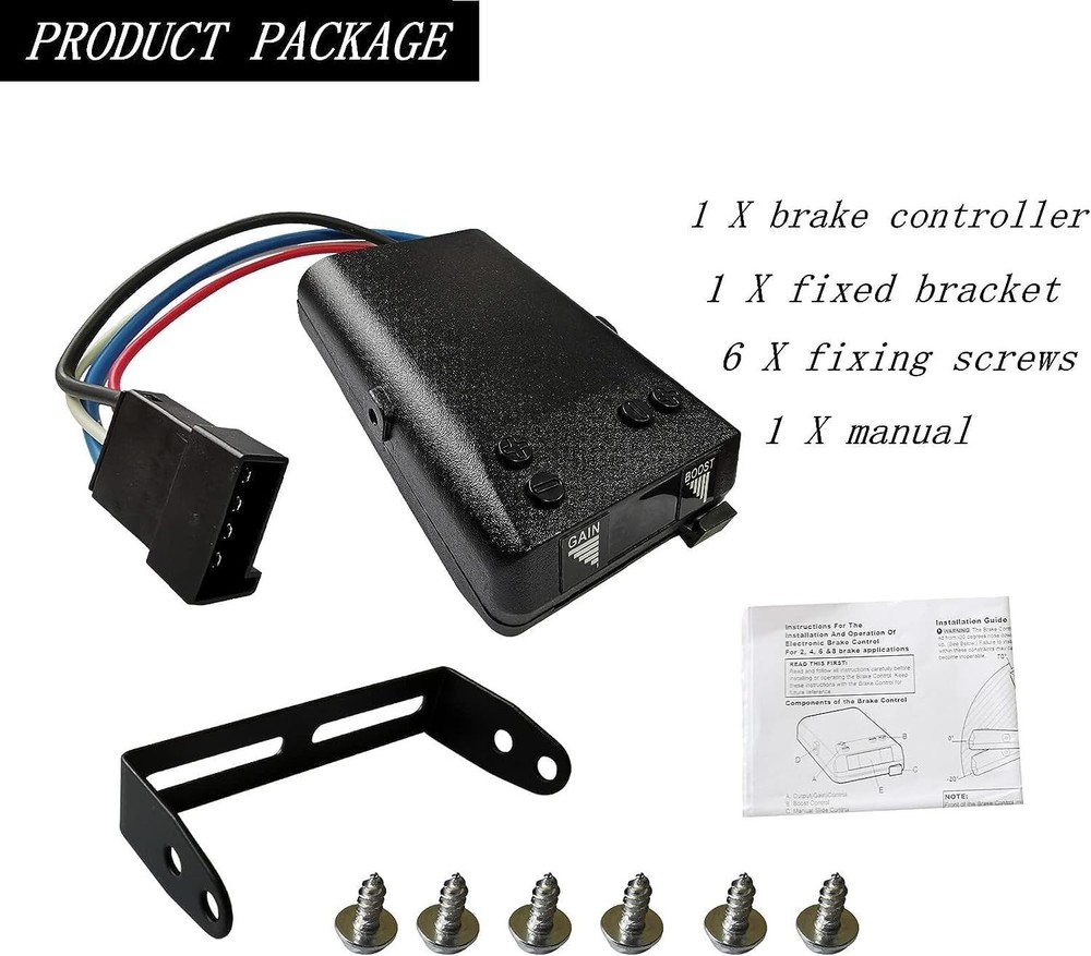 Compact Electric Brake Control with Adjustable Power for Safe Towing Experience