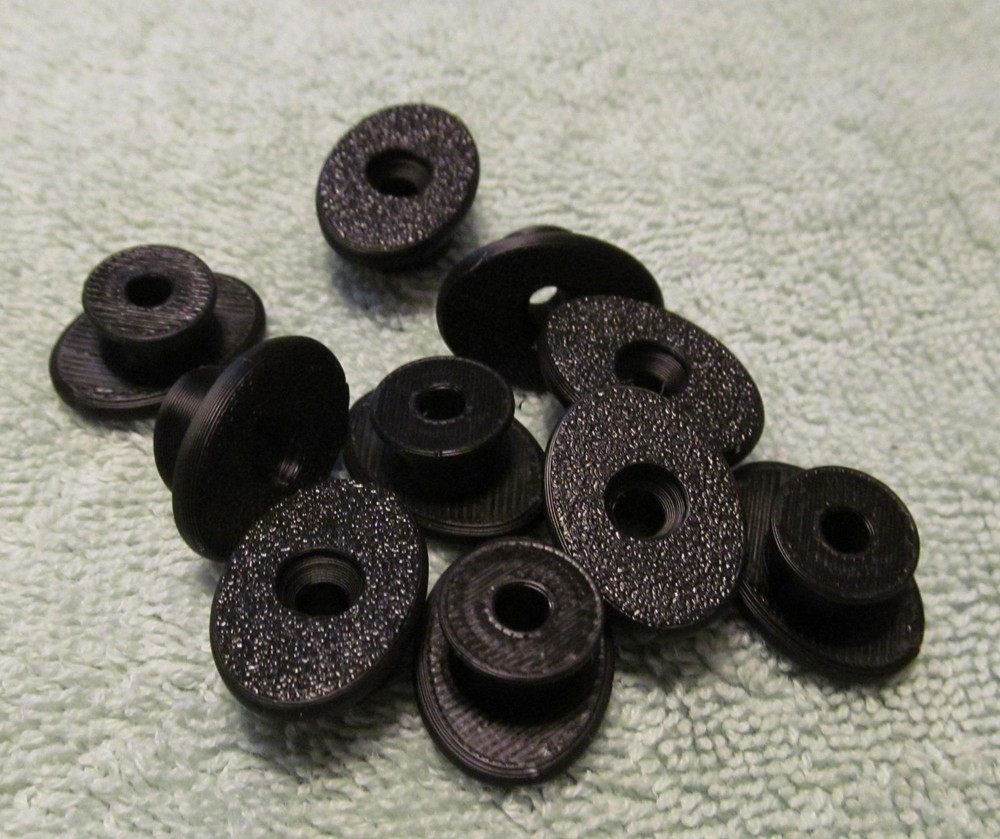 Guitar Strap Button with Oversized Head - Made in USA - Black 10pcs