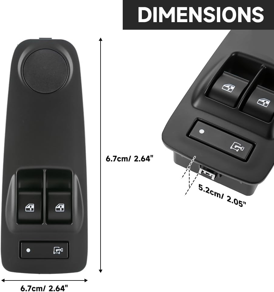 Front Driver Side Master Power Window Switch - Compatible for Ram Promaster 1500
