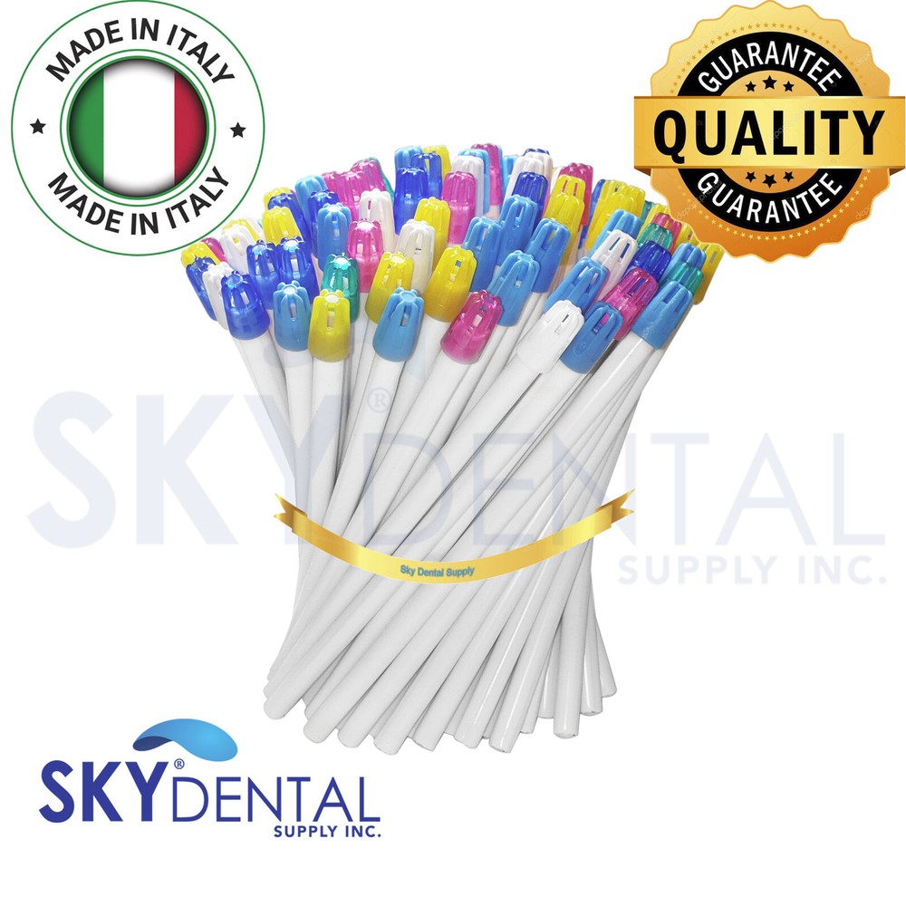 3000x Saliva Ejector Translucent White Multi Color Tips Made in Italy
