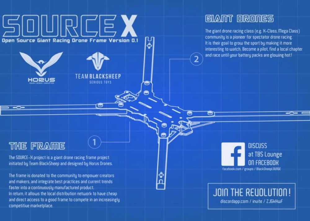 TBS Source X Racing Quad Frame