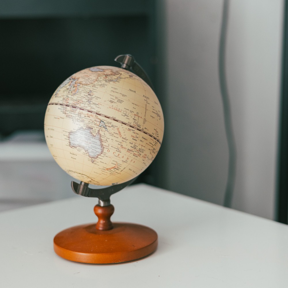 Decorative 9" Globe with Wood Base