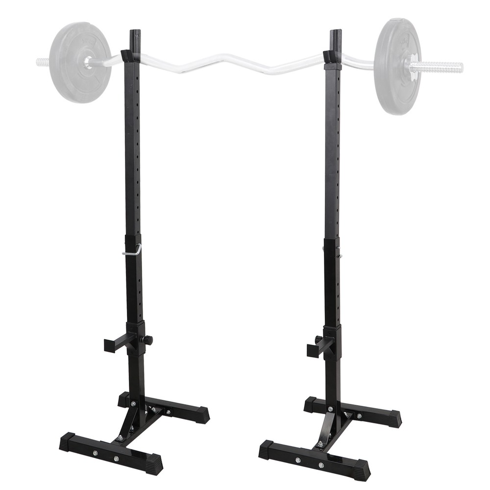 Exercise Adjustable Rack Standard Solid Steel Squat Stands Barbell Bench Press