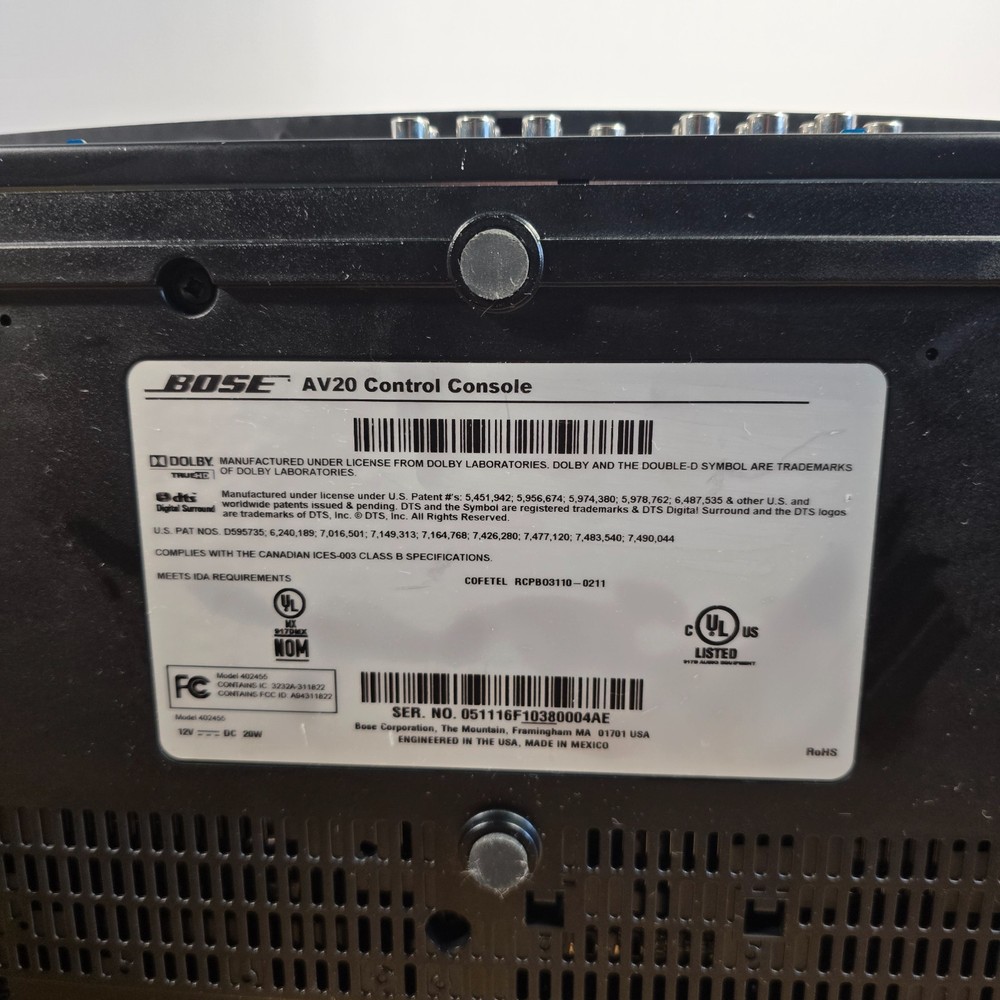 Bose AV20 Control Console Only - No Power Supply No Remote - Tested Working