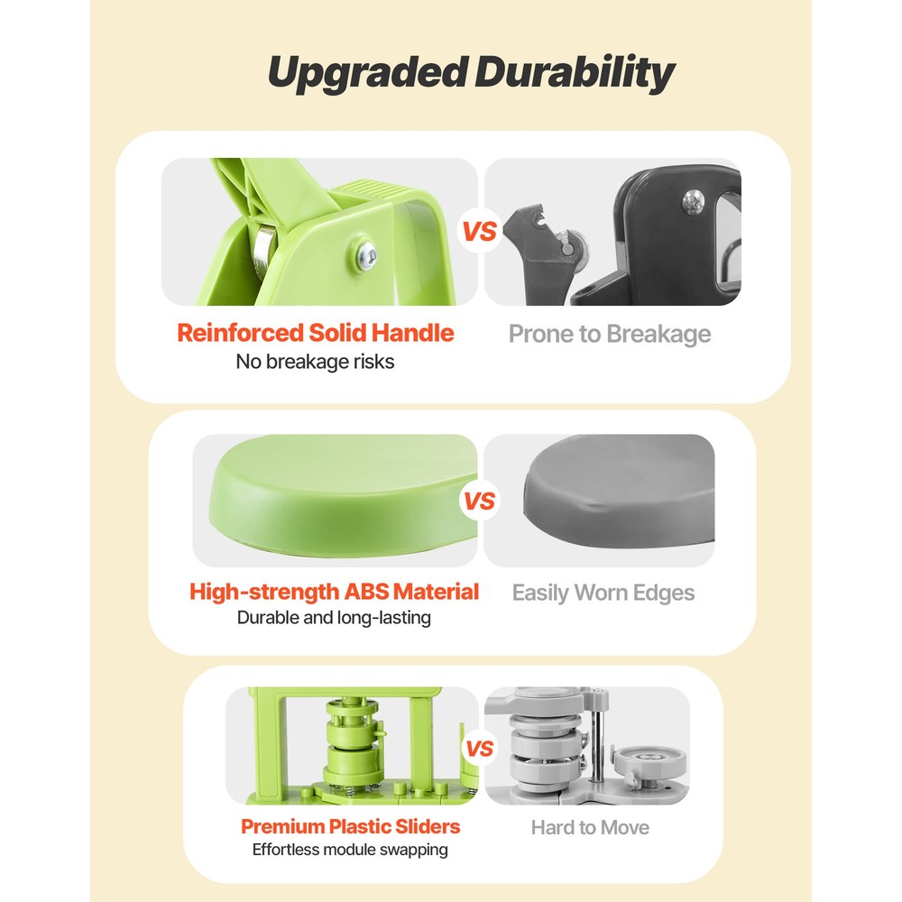 Uimoso Button Maker Machine with 1.26 in Mold and 500 Button Components
