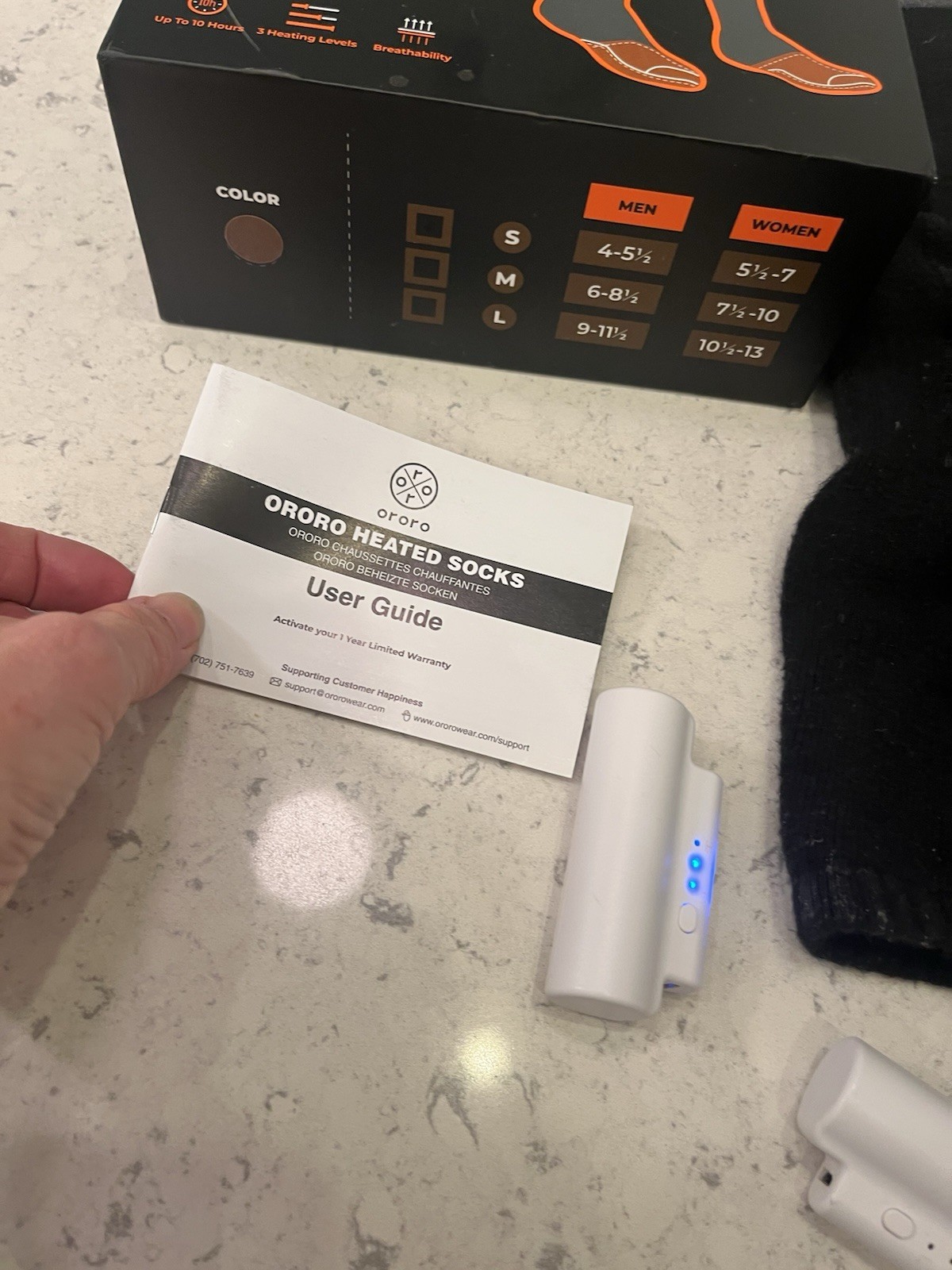 Ororo Heated … Two Sets Of Batteries