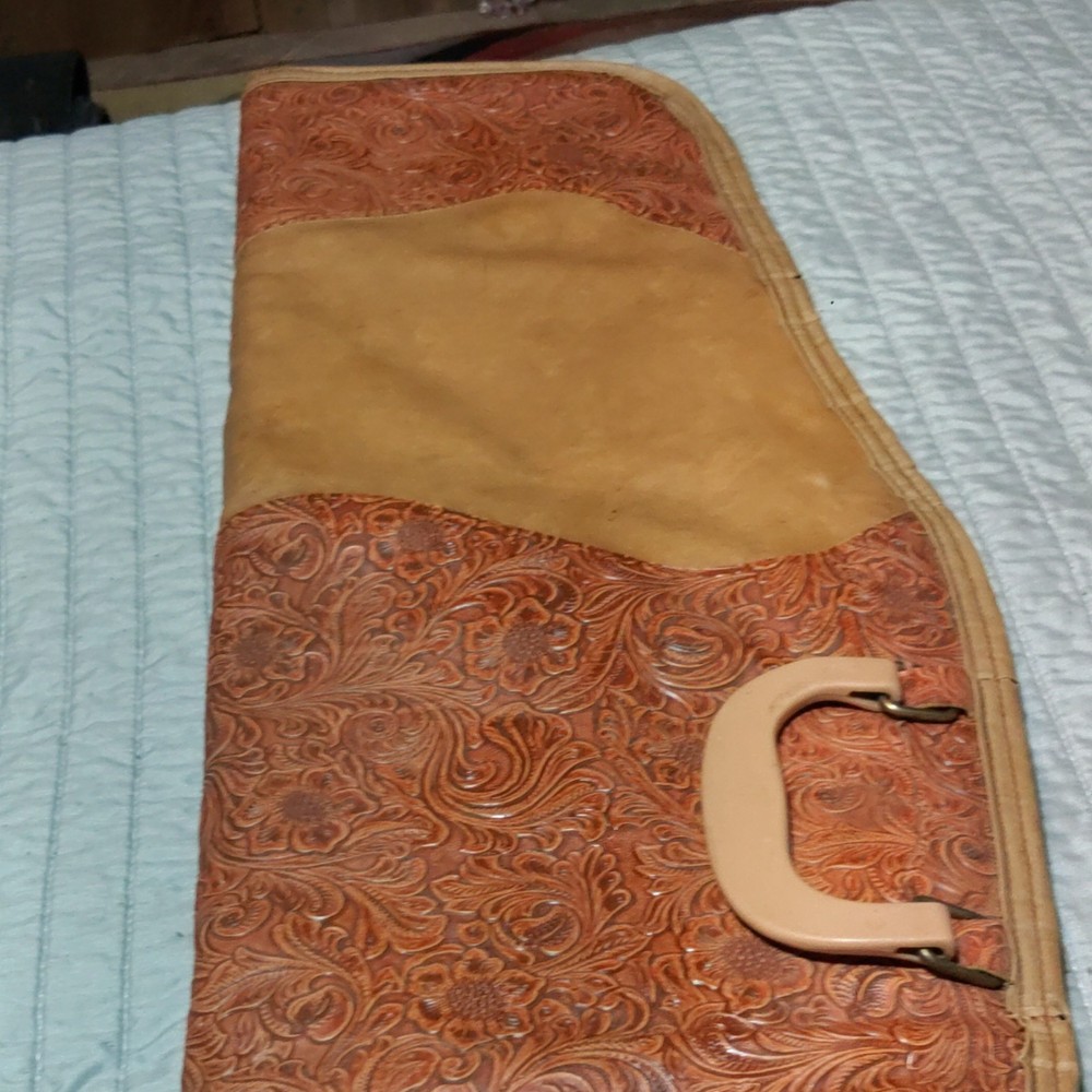 Vintage Weather Shield Leather Rifle Soft Case with Handle