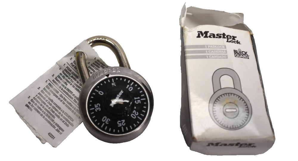 Master Lock Dial Combination Padlock Locker Gym Spin Wheel Padlock w Code
