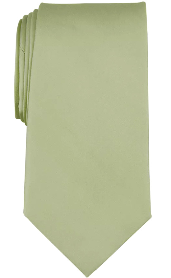 Michael Kors Mens Sapphire Solid Sage Green Necktie OS