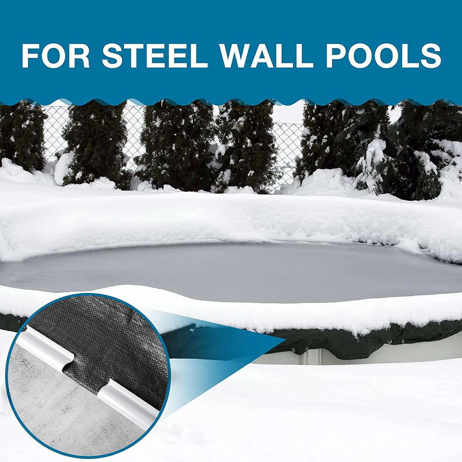 Winter Pool Cover Clips for above Ground Pools, 3.15 Inch Windproof Winter Pool