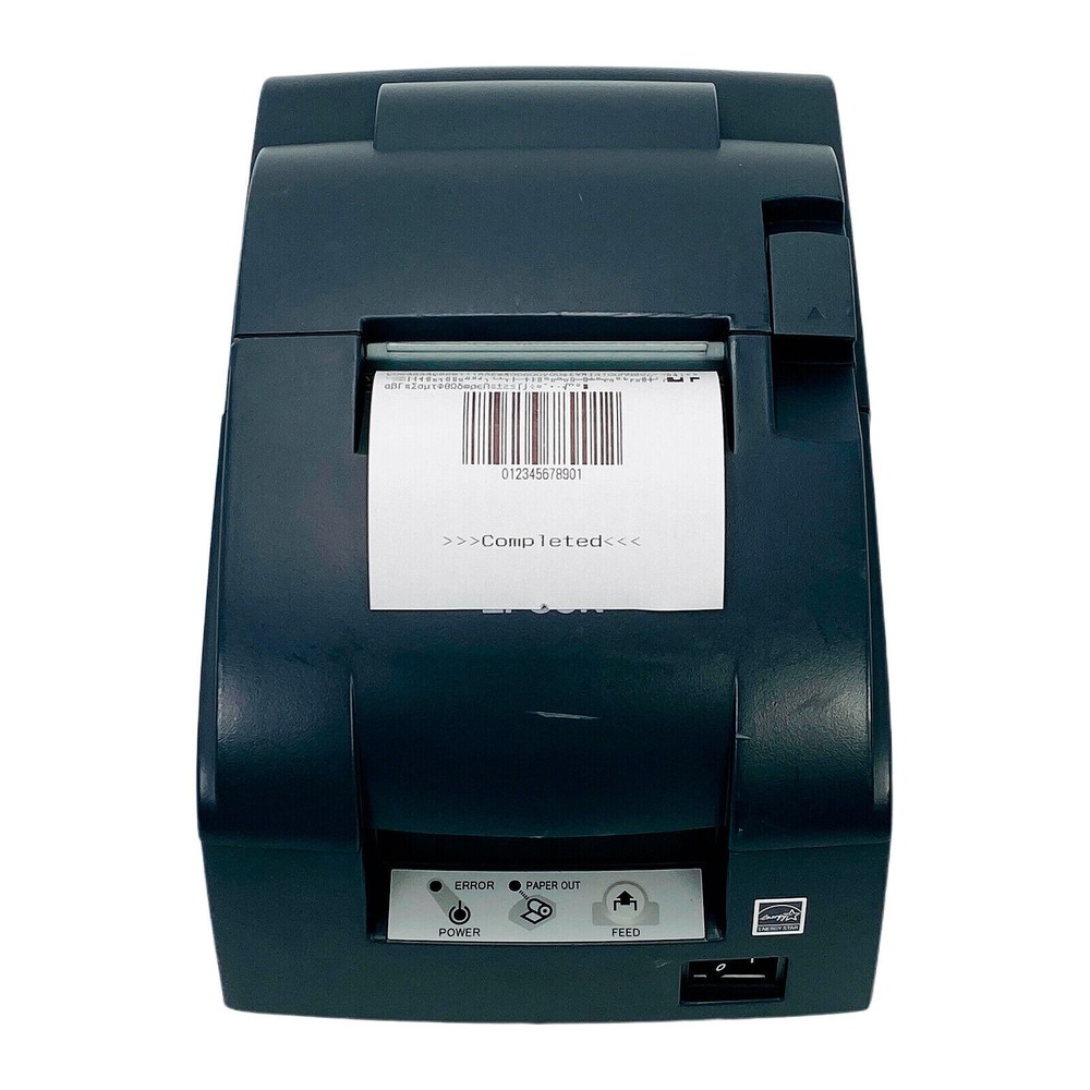 Epson TM-U220B Dot Matrix POS Receipt Printer Serial with AC Adapter TESTED