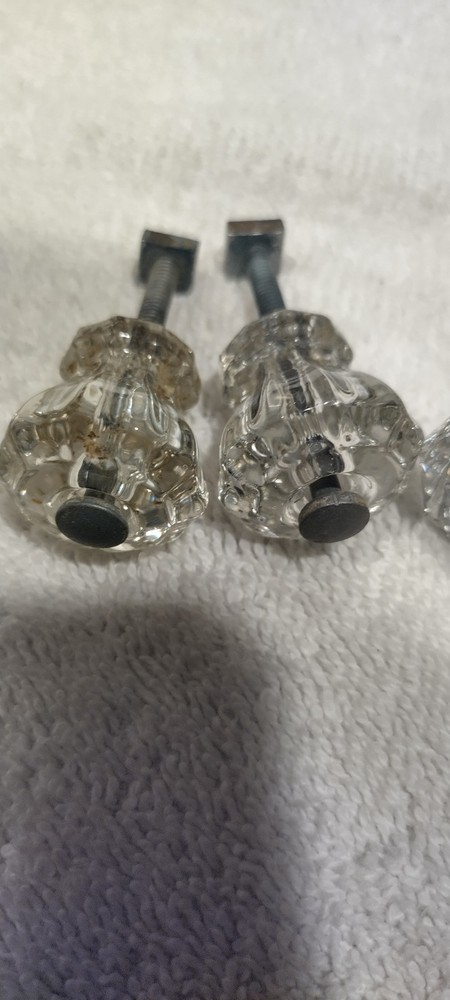 6 Vintage Beautiful Pulls Knobs for Cabinets/Drawer - Antique Crystal