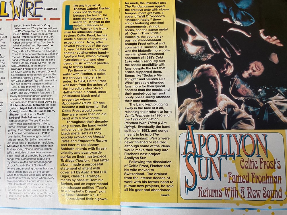Apollyon Sun, Two Page Vintage Clipping