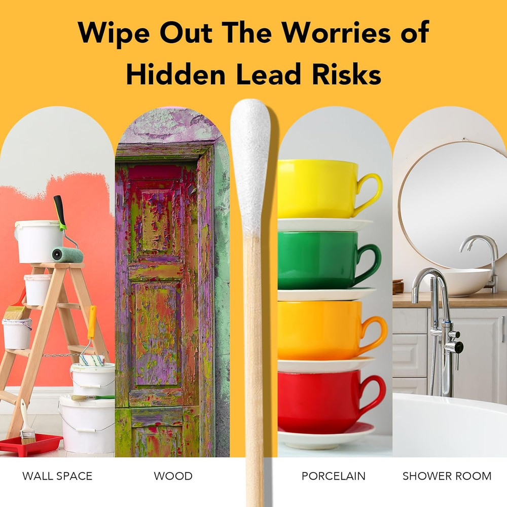 Lead Test Kit – 30 Rapid Testing Swabs with 30‑Second Colour‑Change Results. at