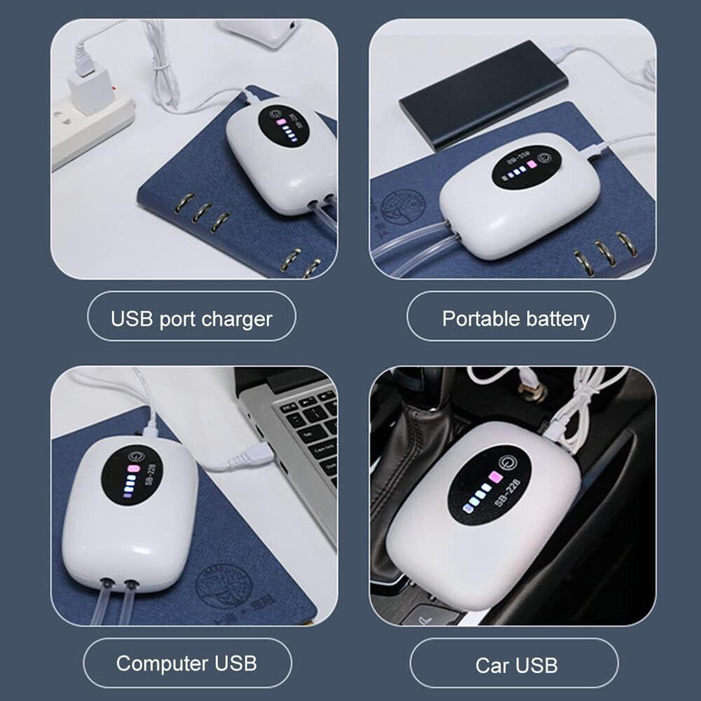 Air Pump Rechargeable Aerator Oxygen Pump USB Portable Air Bubbler For Fish Tank