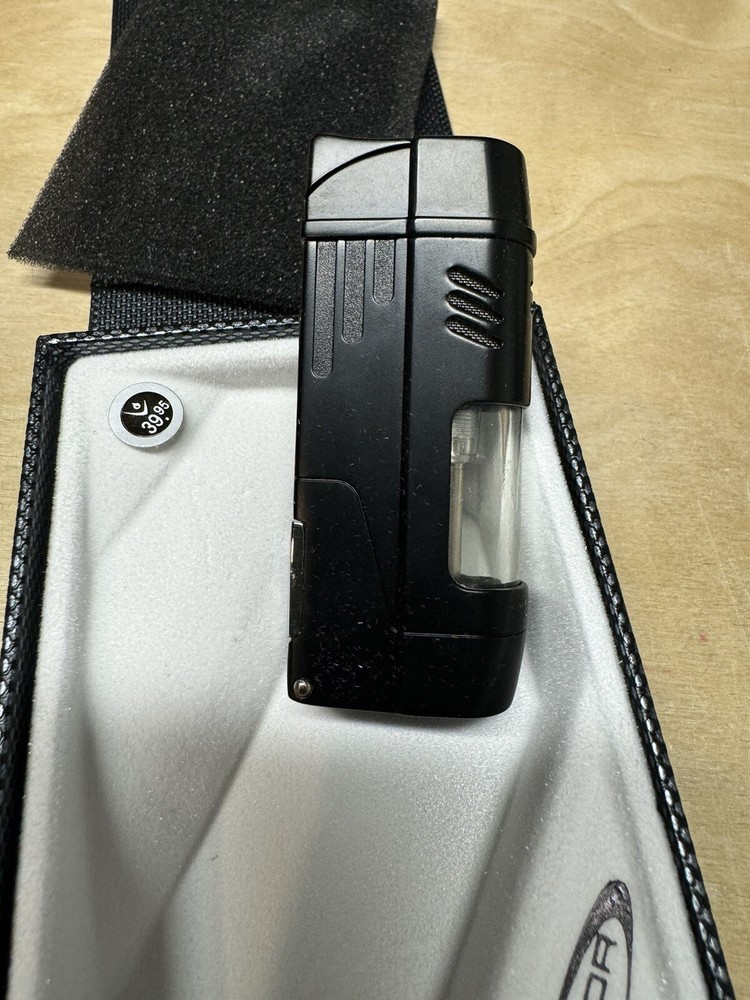 Vector Delta - Double Jet Flame Torch Lighter - Black - New