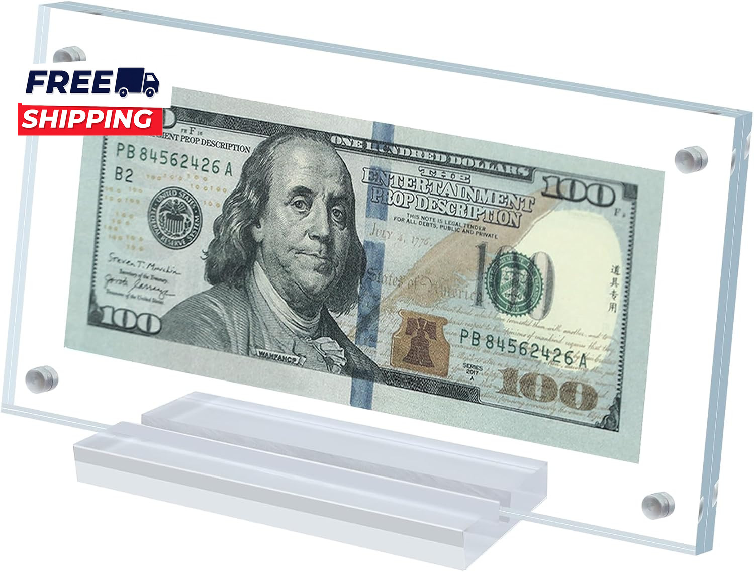 Dollar Bill Frame Display Acrylic Dollar Bill Holder for Collectors Currency