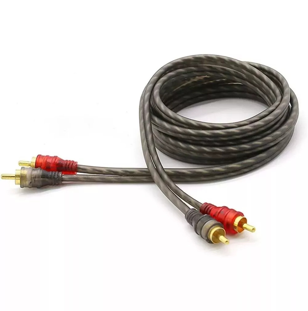 2× 4Ft RCA Cables 2 Channel Shielded Twisted Interconnect Car Audio Amp Cable US