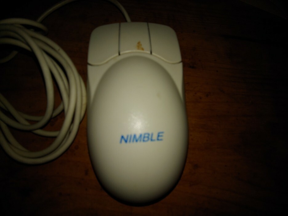 Nimble 1990s 3-Button Trackball Mouse - vintage hardware
