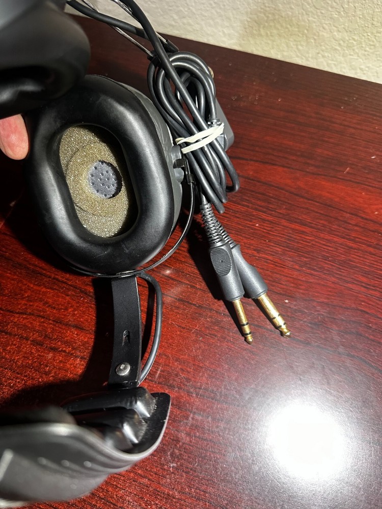 AVCOMM pilot headset AC-400S dual plug guaranteed 30 days