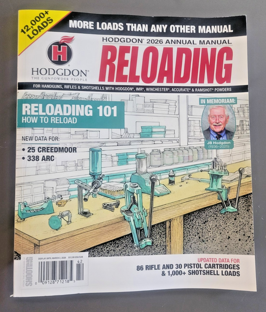 Reloading - Hodgdon 2026 Annual Manual - Reloading 101 -How To Reload - New Data