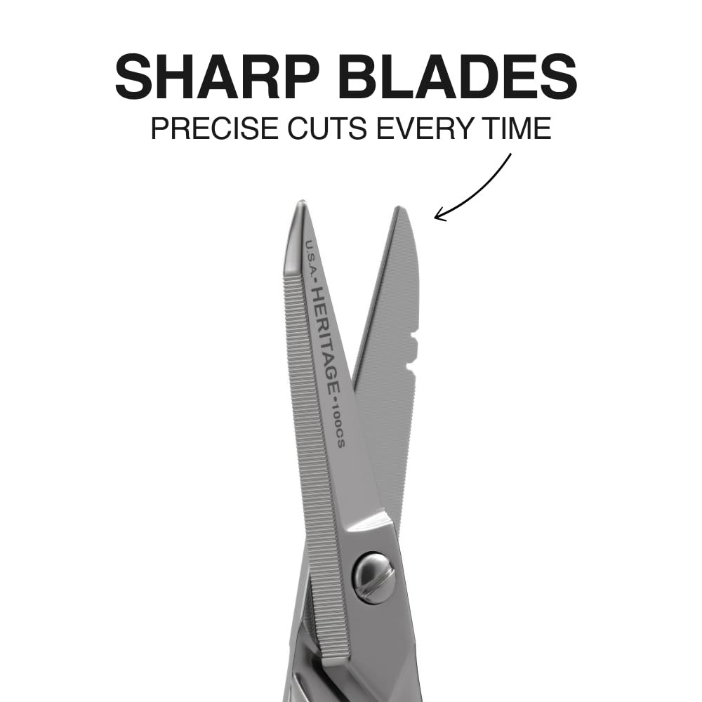 Klein Tools 100CS All-Purpose Precision Scissors, Made in USA, Nickel