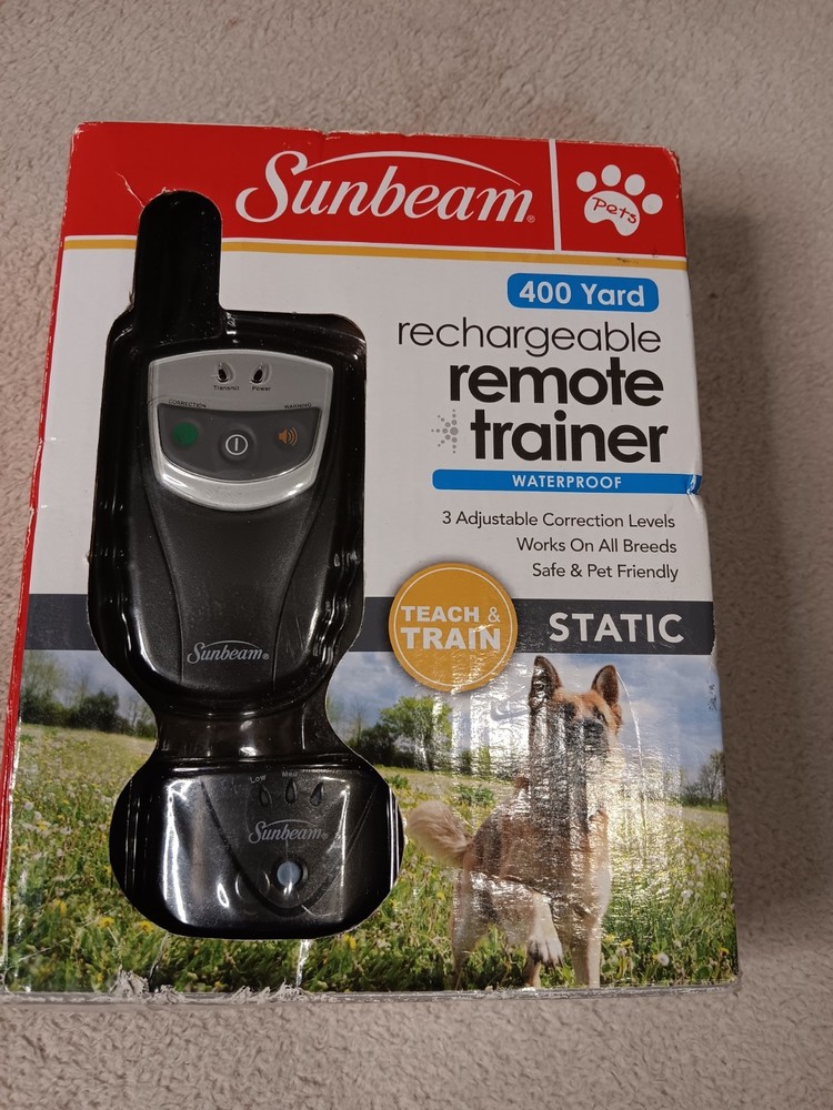 SUNBEAM RECHARGEABLE REMOTE TRAINER STATIC 400 YDS WATERPROOF TECH & TRAIN