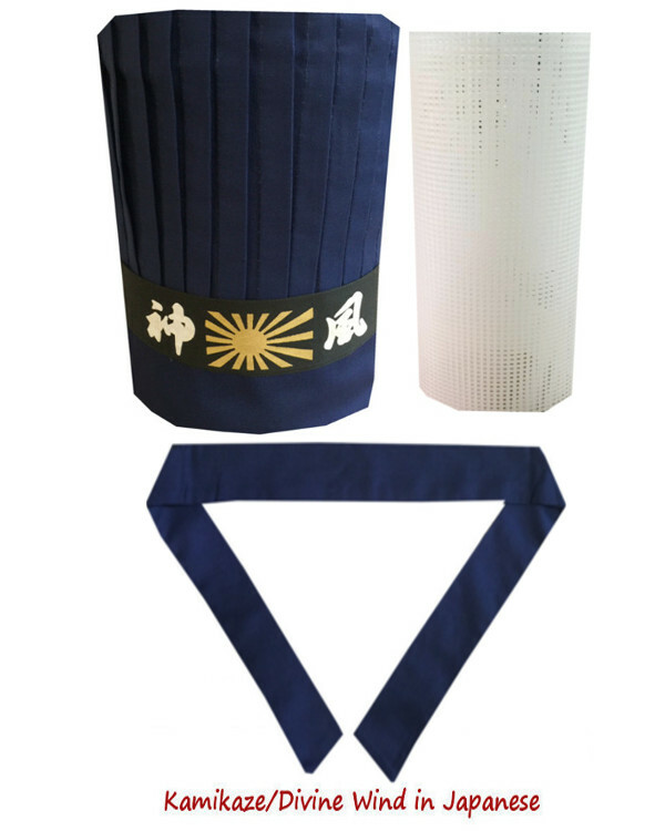 Divine Wind Hibachi Chef Tall Hat Set New 6 Colors, Free Shipping